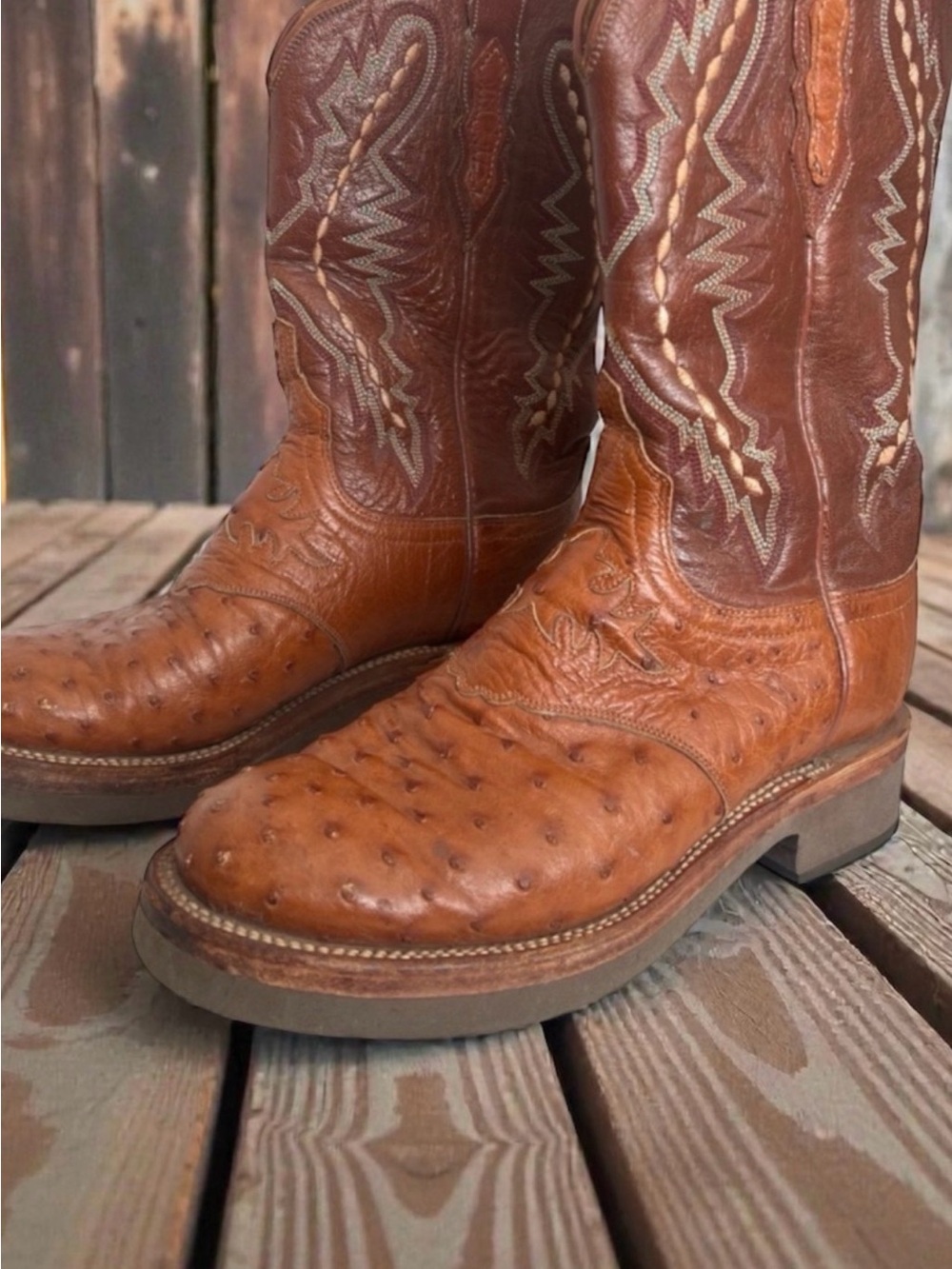 Lucchese Full Ostrich Quill Leather Women’s Boots Size 7B GUC! - Picture 13 of 15
